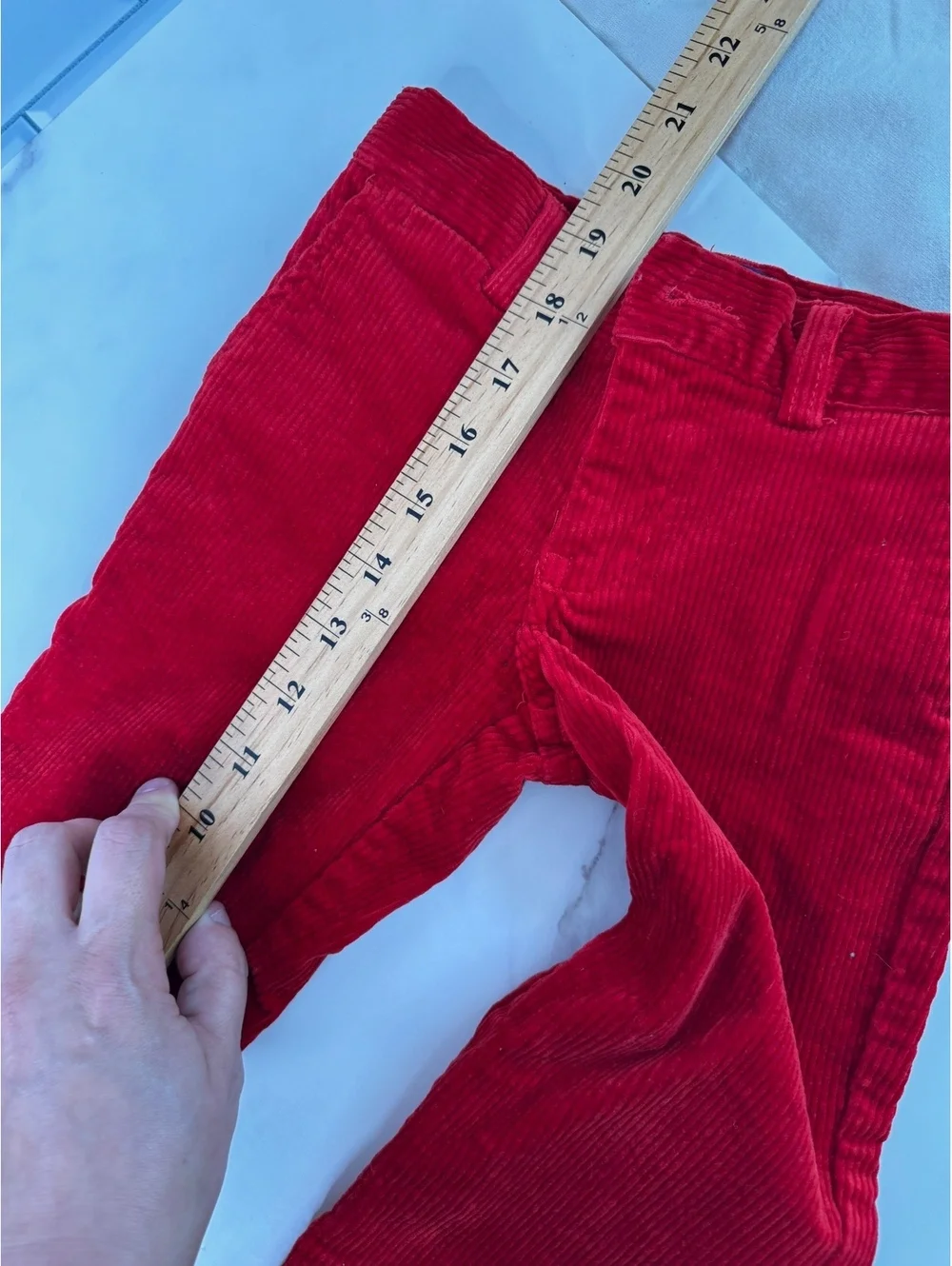 Polo Ralph Lauren Boys 2/2T Red Corduroy Pants Stretch Cotton Straight Leg